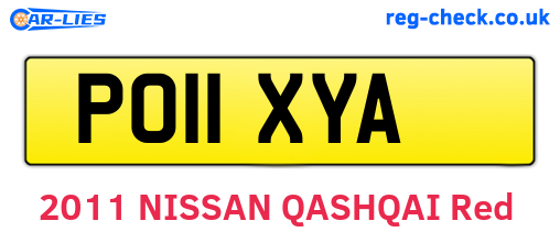PO11XYA are the vehicle registration plates.