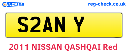 S2ANY are the vehicle registration plates.