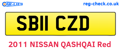 SB11CZD are the vehicle registration plates.