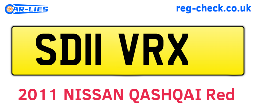 SD11VRX are the vehicle registration plates.