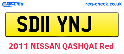 SD11YNJ are the vehicle registration plates.