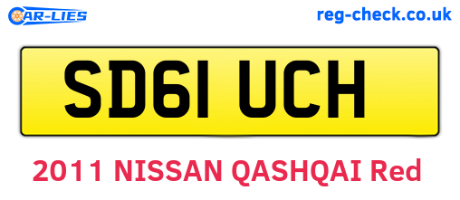 SD61UCH are the vehicle registration plates.