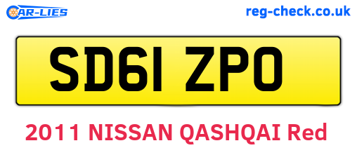 SD61ZPO are the vehicle registration plates.