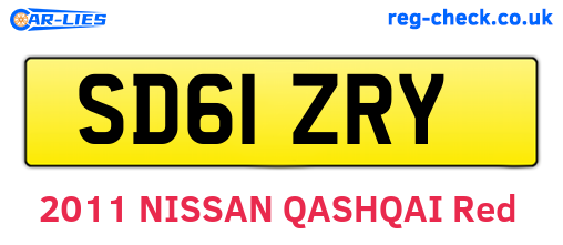 SD61ZRY are the vehicle registration plates.