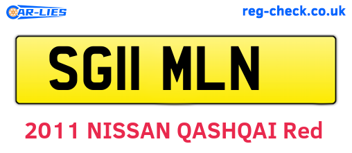 SG11MLN are the vehicle registration plates.