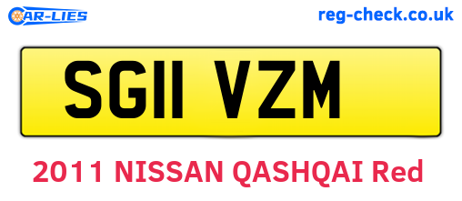 SG11VZM are the vehicle registration plates.