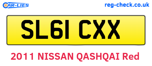 SL61CXX are the vehicle registration plates.