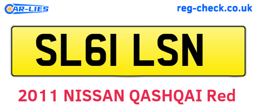 SL61LSN are the vehicle registration plates.
