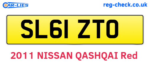 SL61ZTO are the vehicle registration plates.