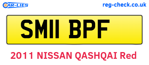 SM11BPF are the vehicle registration plates.
