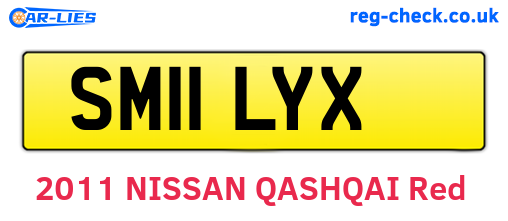 SM11LYX are the vehicle registration plates.