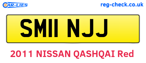 SM11NJJ are the vehicle registration plates.