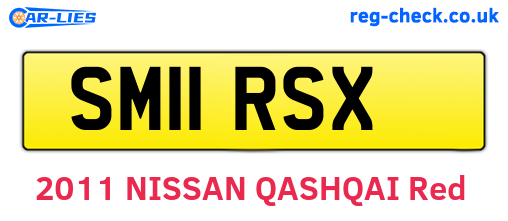 SM11RSX are the vehicle registration plates.