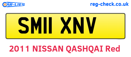 SM11XNV are the vehicle registration plates.