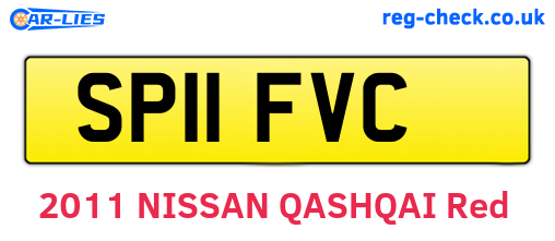 SP11FVC are the vehicle registration plates.