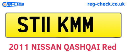 ST11KMM are the vehicle registration plates.