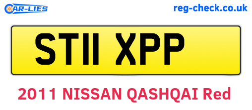 ST11XPP are the vehicle registration plates.