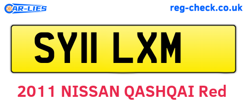 SY11LXM are the vehicle registration plates.