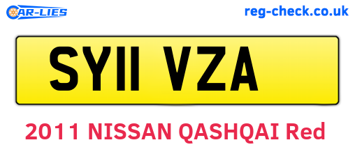 SY11VZA are the vehicle registration plates.