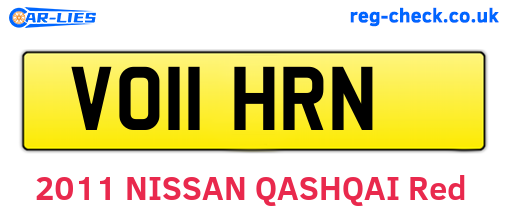 VO11HRN are the vehicle registration plates.