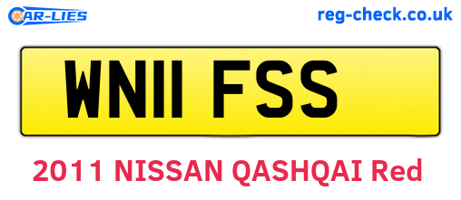 WN11FSS are the vehicle registration plates.