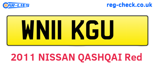 WN11KGU are the vehicle registration plates.