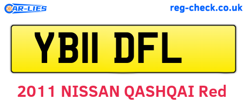 YB11DFL are the vehicle registration plates.