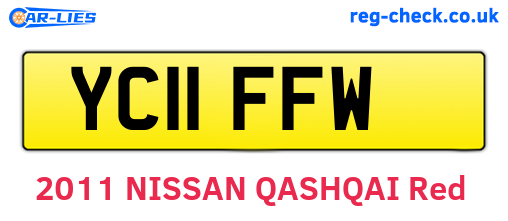 YC11FFW are the vehicle registration plates.