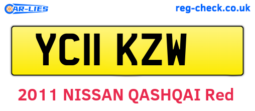 YC11KZW are the vehicle registration plates.