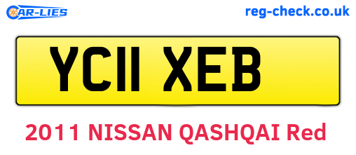 YC11XEB are the vehicle registration plates.