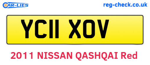 YC11XOV are the vehicle registration plates.
