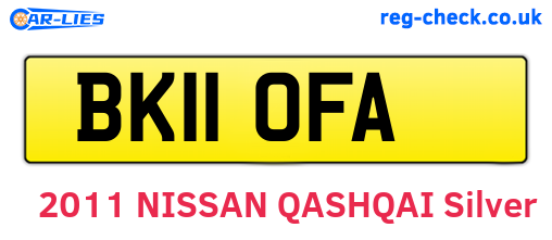 BK11OFA are the vehicle registration plates.