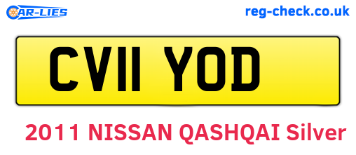 CV11YOD are the vehicle registration plates.