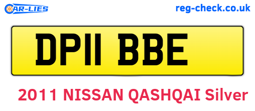 DP11BBE are the vehicle registration plates.
