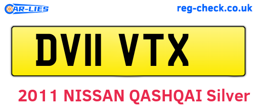 DV11VTX are the vehicle registration plates.