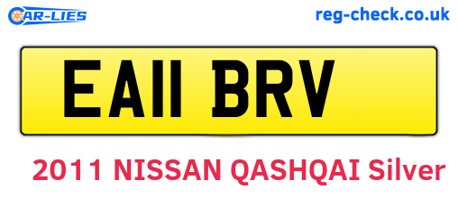 EA11BRV are the vehicle registration plates.