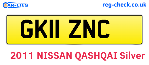 GK11ZNC are the vehicle registration plates.