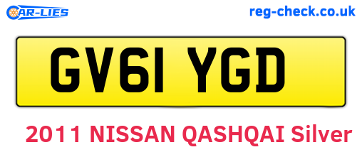 GV61YGD are the vehicle registration plates.