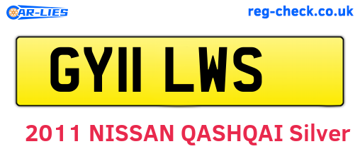 GY11LWS are the vehicle registration plates.