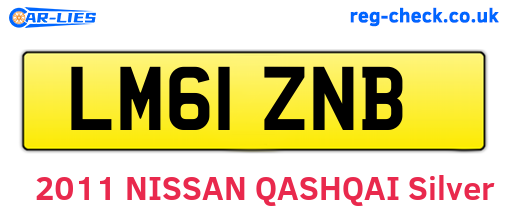 LM61ZNB are the vehicle registration plates.