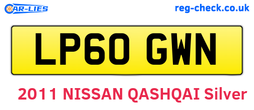 LP60GWN are the vehicle registration plates.