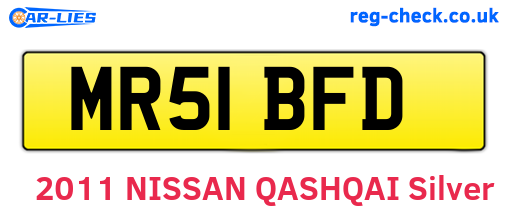 MR51BFD are the vehicle registration plates.
