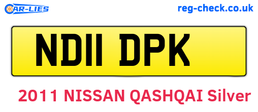 ND11DPK are the vehicle registration plates.