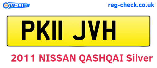 PK11JVH are the vehicle registration plates.