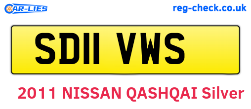 SD11VWS are the vehicle registration plates.