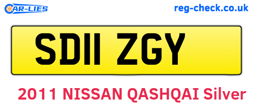 SD11ZGY are the vehicle registration plates.