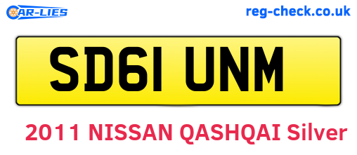 SD61UNM are the vehicle registration plates.