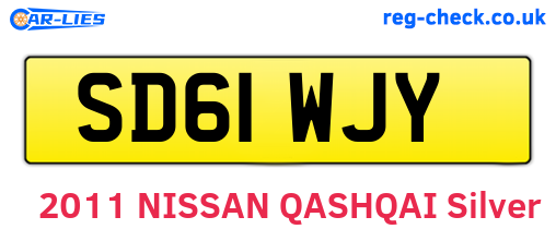 SD61WJY are the vehicle registration plates.