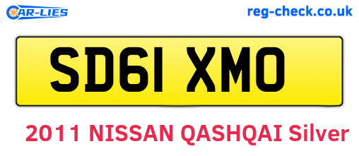 SD61XMO are the vehicle registration plates.