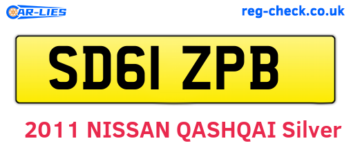 SD61ZPB are the vehicle registration plates.